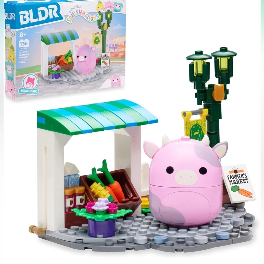 Squishmallows Patty's Farmers Market Building Set 136pc: BLDR, Fine Motor Skills